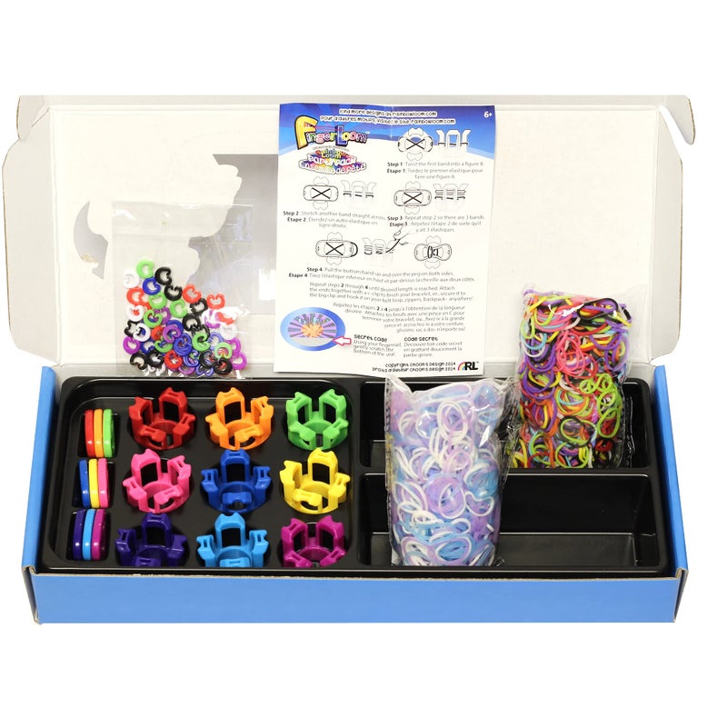 Rainbow LoomÂ® Finger Loom Party Pack, Features 9 Colored Finger Looms and 1200 Glow in The Dark Bands Perfect Party Activities for Boys and Girls 7+ - Image 3